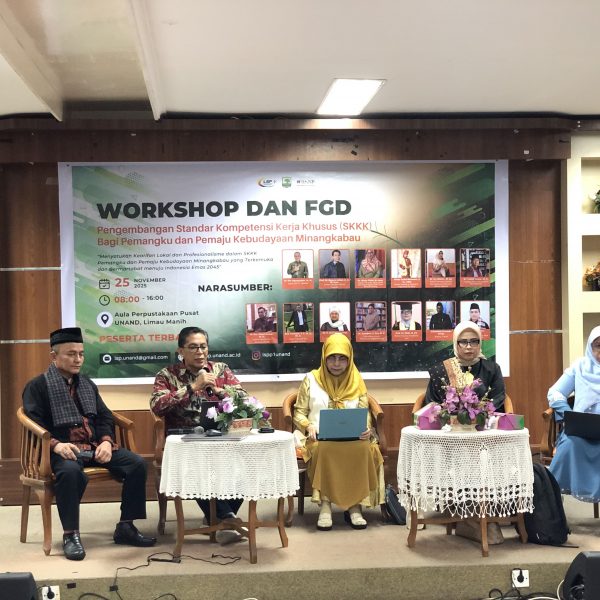 Workshop dan FGD “Pengembangan Standar Kompetensi Kerja Khusus(SKKK) Bagi Pemangku dan Pemaju Kebudayaan Minangkabau”