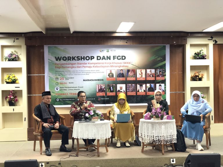 Workshop dan FGD “Pengembangan Standar Kompetensi Kerja Khusus(SKKK) Bagi Pemangku dan Pemaju Kebudayaan Minangkabau”